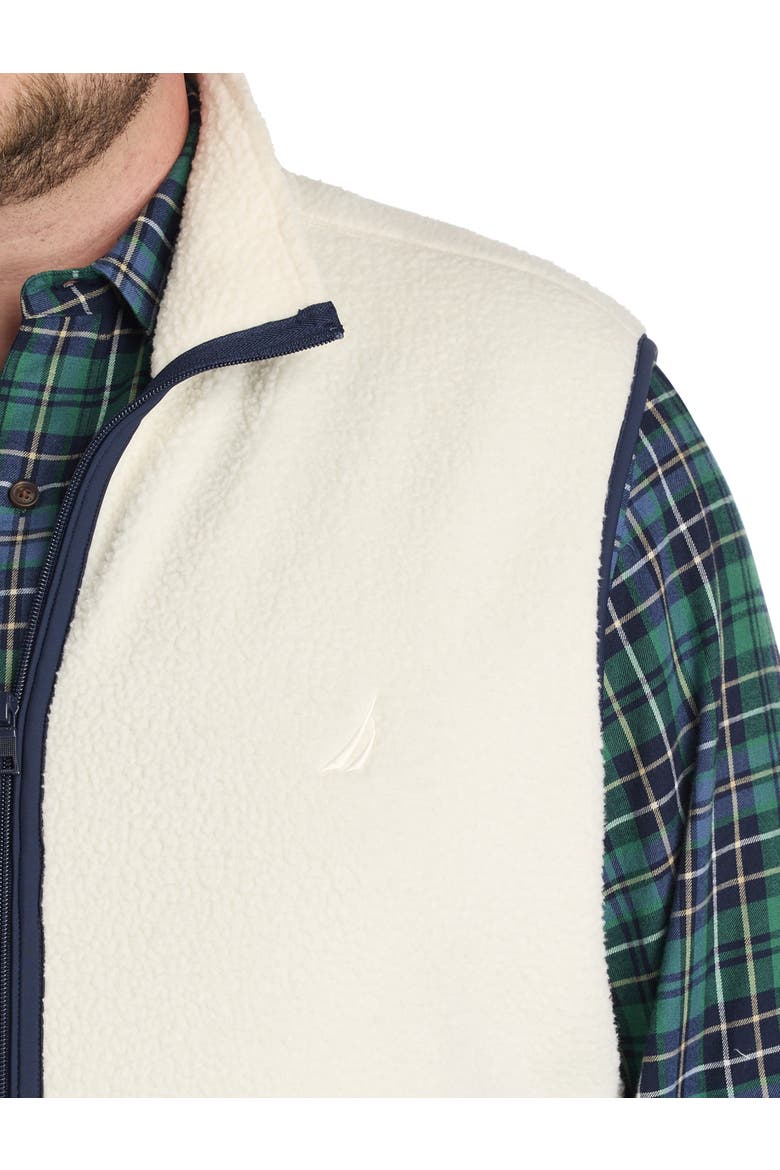 Big & Tall Mixed Media Vest, Alternate, color, NATURAL
