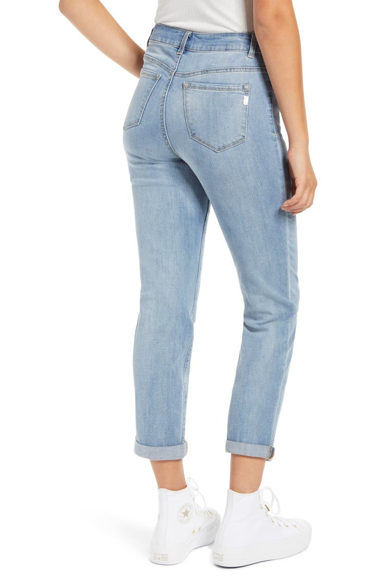 High Waist Ankle Boyfriend Jeans, Alternate, color, IDRIS