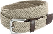 Trafalgar Riverside Big and Tall Solid Stretch Weave Belt