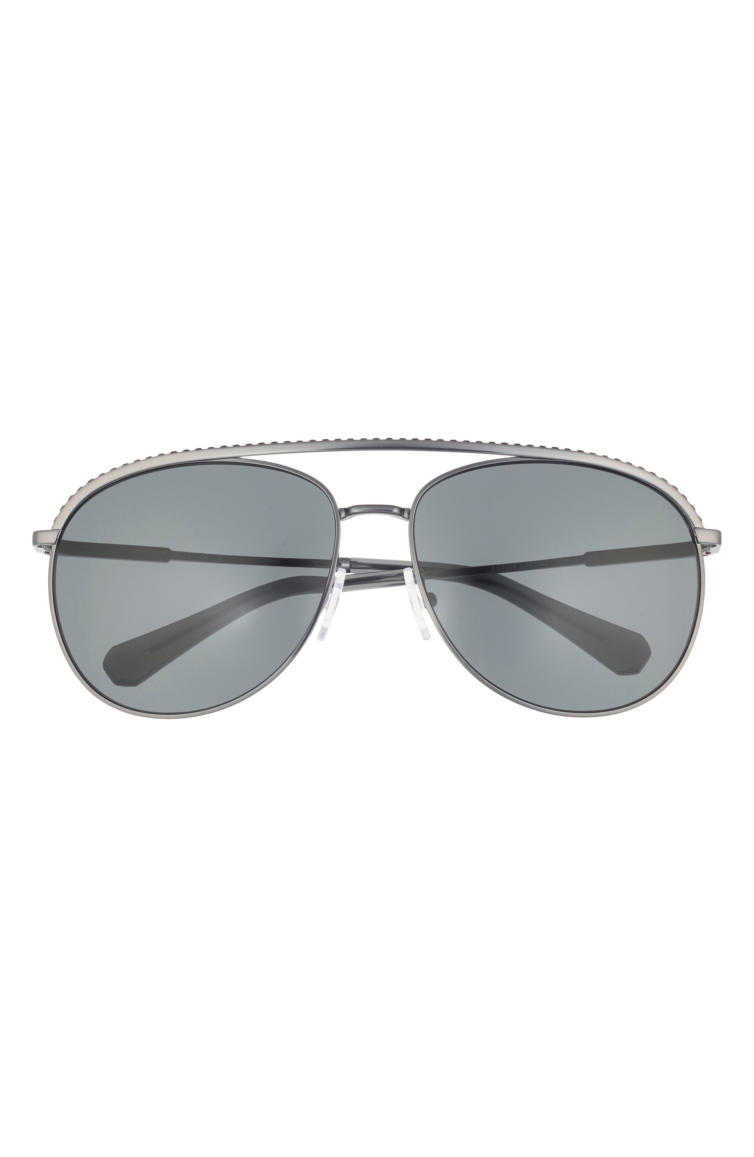 Swarovski 61mm Crystal Aviator Sunglasses