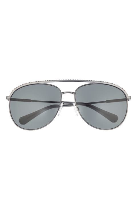 61mm Crystal Aviator Sunglasses
