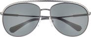 Swarovski 61mm Crystal Aviator Sunglasses