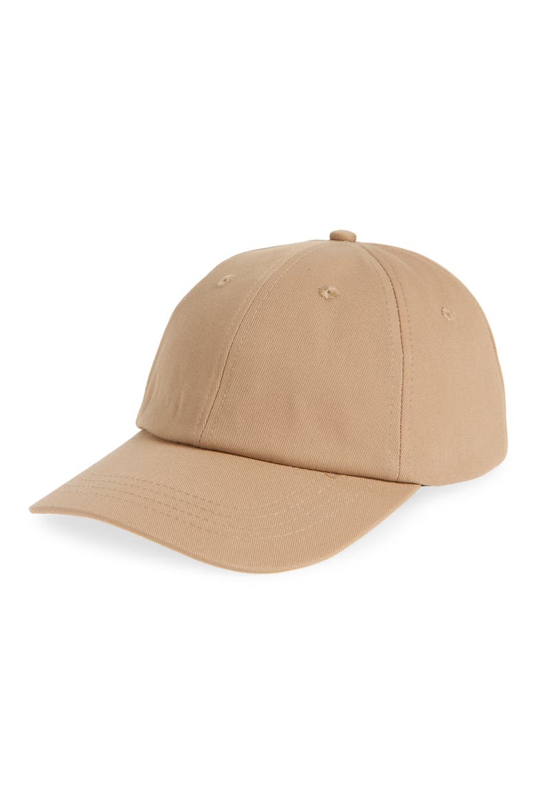 Cotton Twill Ball Cap, Main, color, TAN