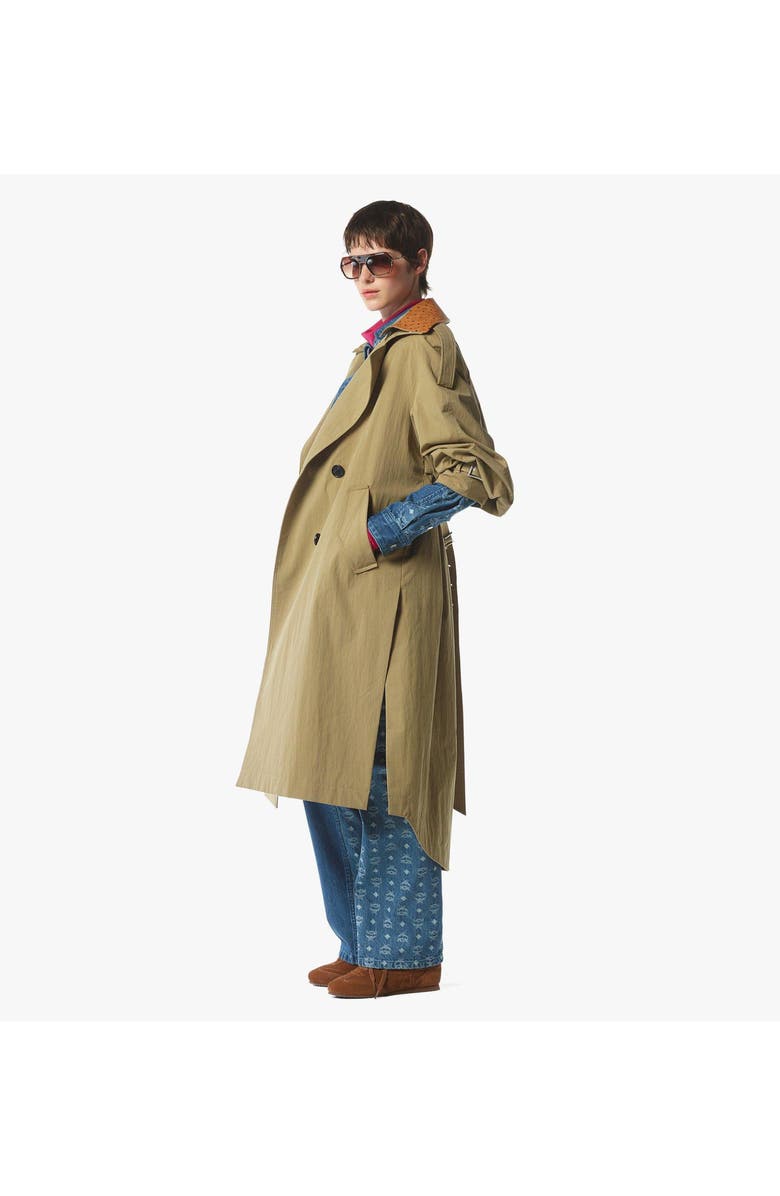 MCM Trench Coat, Alternate, color, Beige