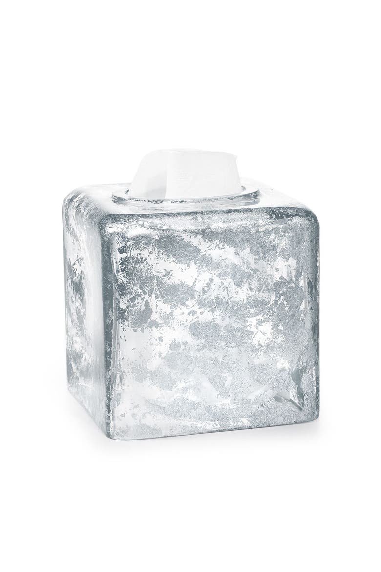 Lydia Silver Tissue Cover, Main, color, SILVER