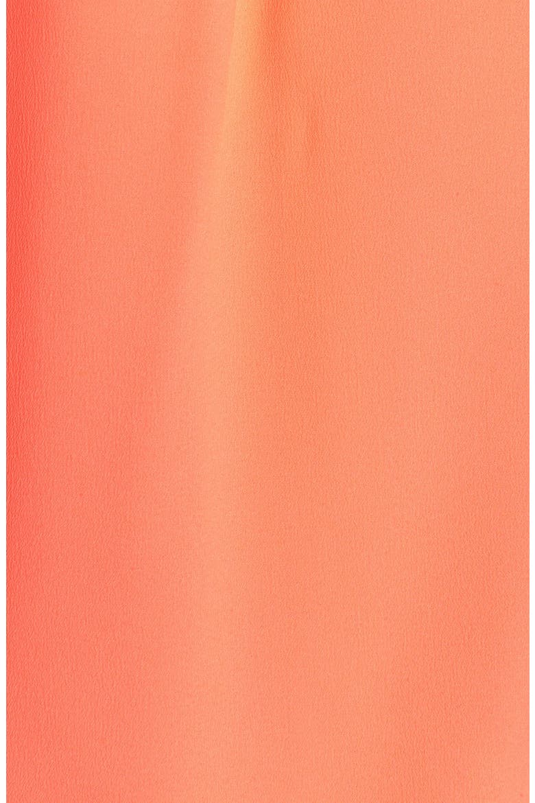 Colorblock High/Low Shift Dress, Alternate, color, CORAL/ IVORY