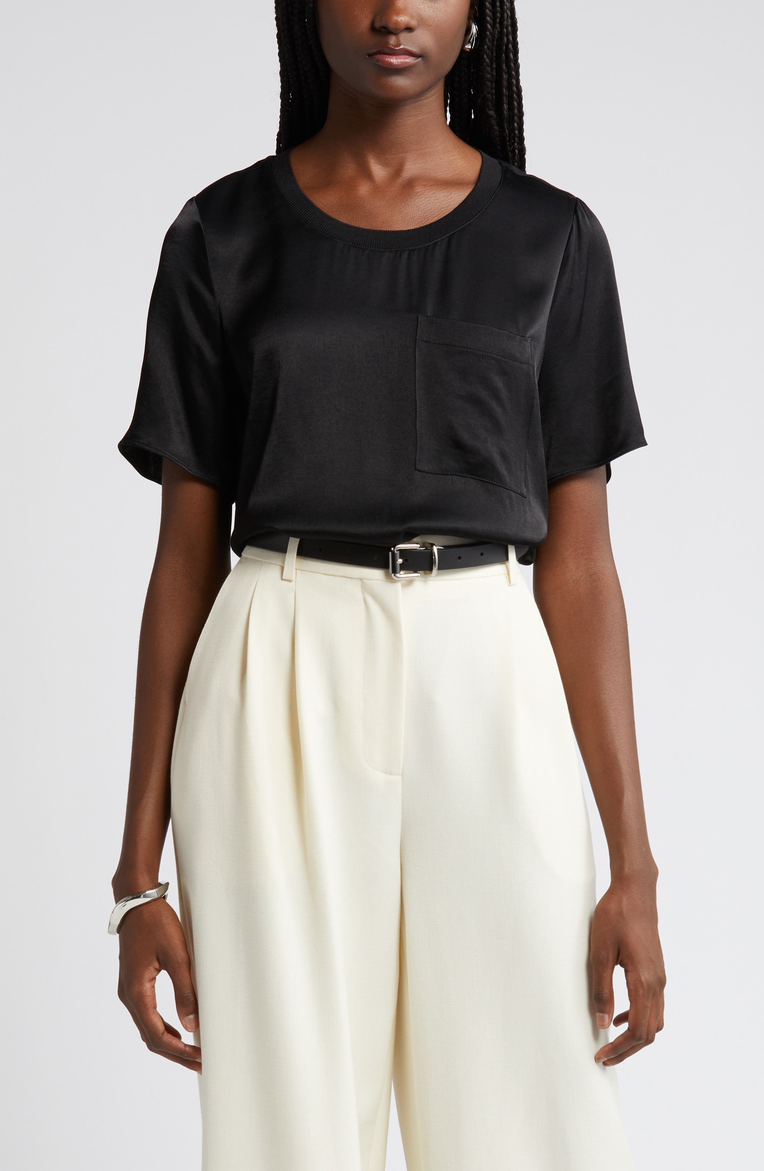 Nordstrom Woven Pocket T-Shirt