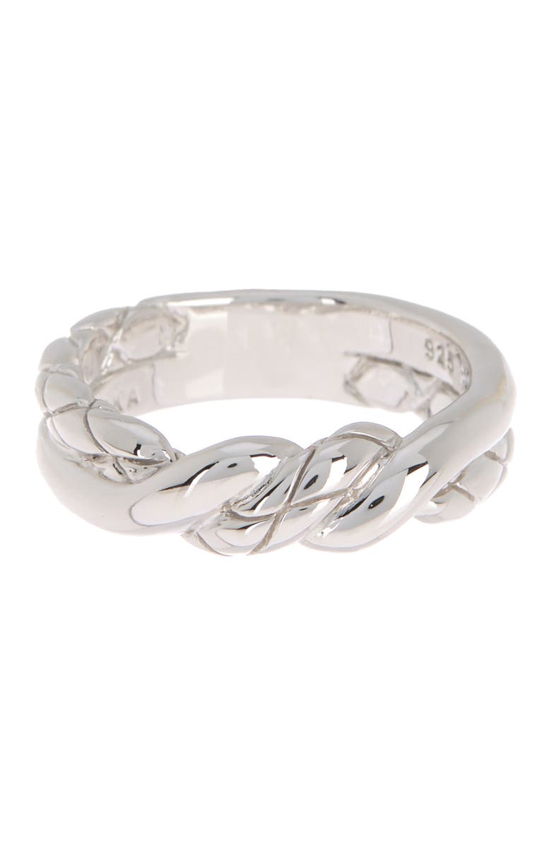 Judith Ripka Twisted Band Ring, Main, color, Silv