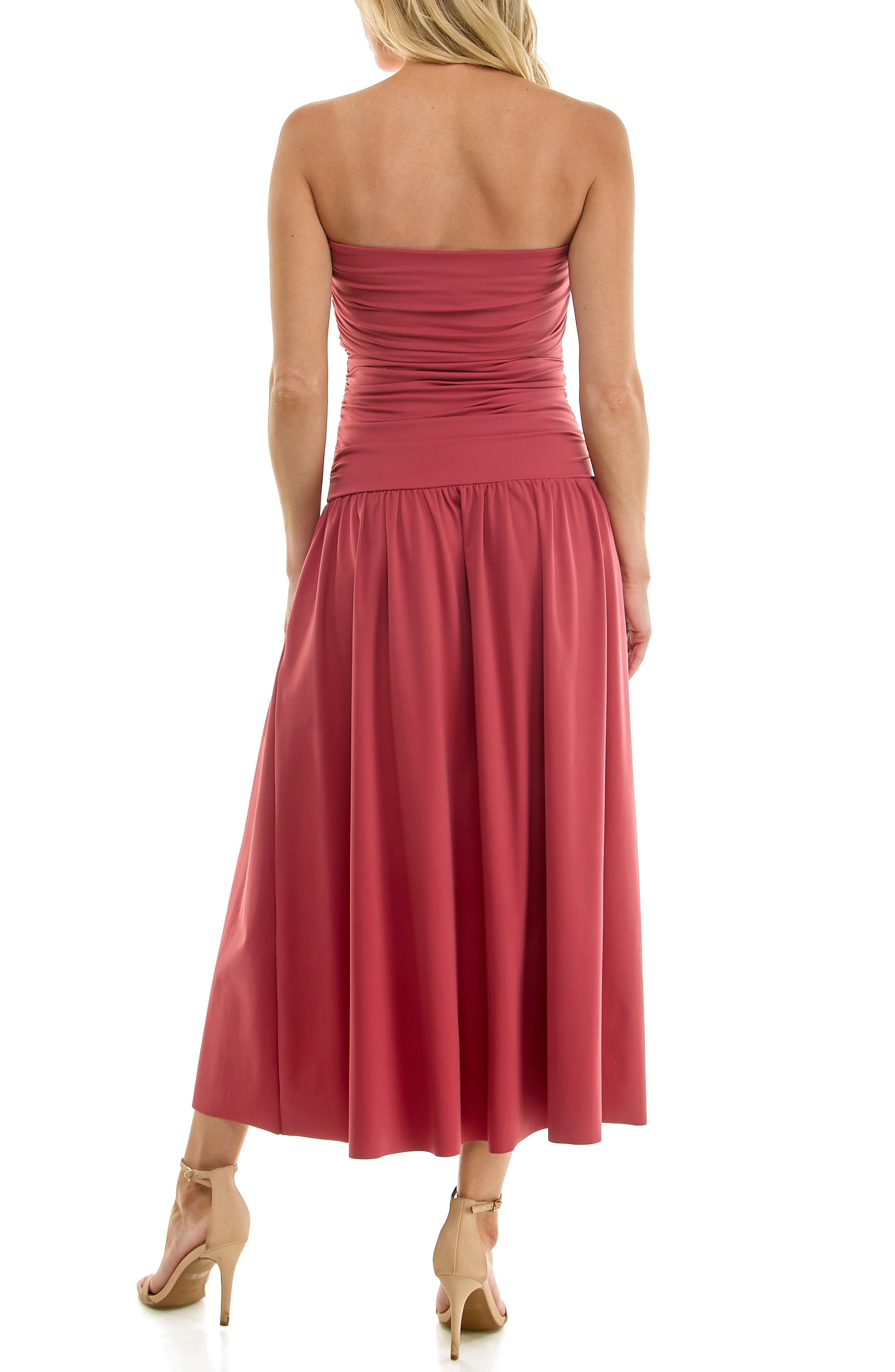 Ruched Bodice Strapless Dress - image 4