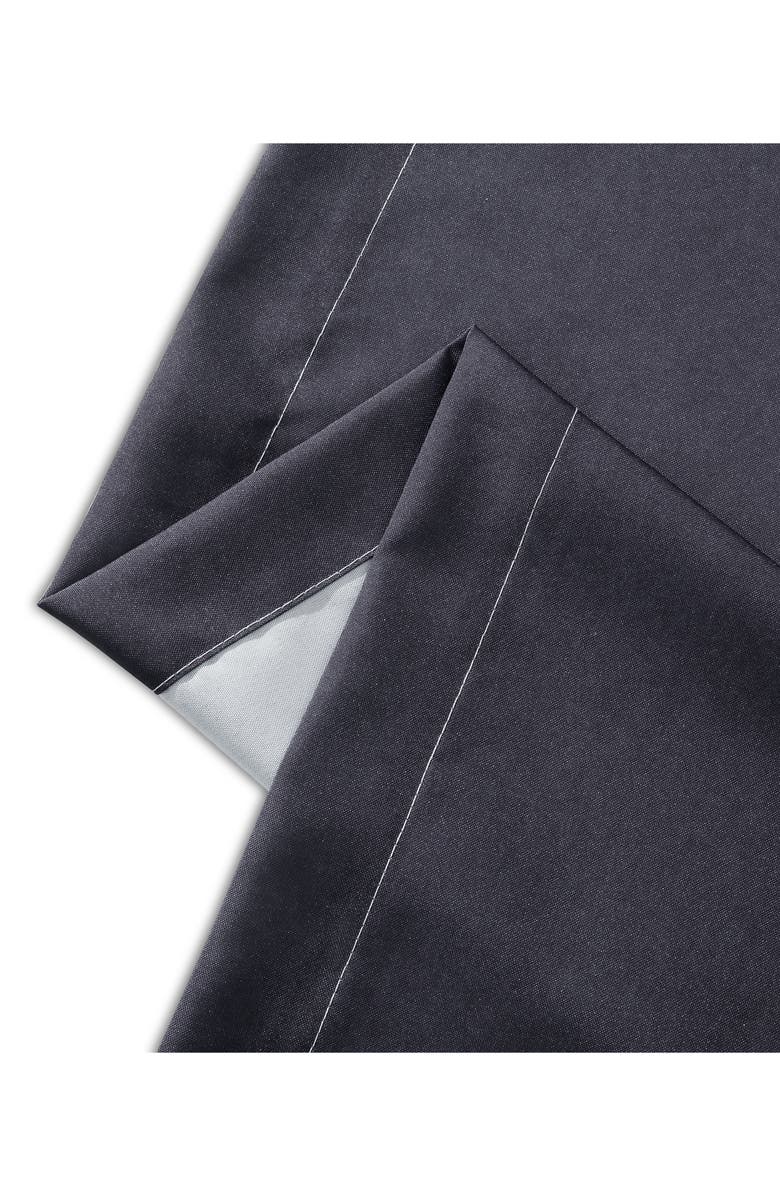 DAINTY HOME Shades Set of 2 Ombré Blackout Panel Curtains, Alternate, color, Black