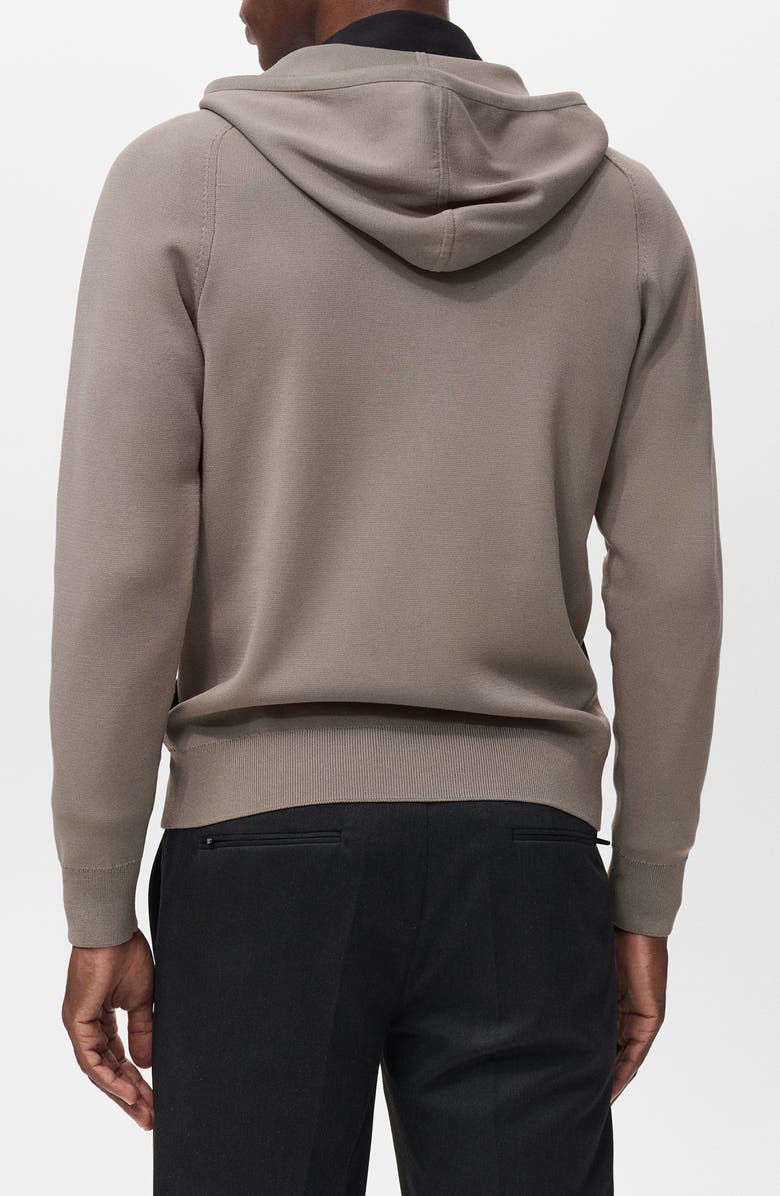 MANGO Theromoregulated Zip-Up Hoodie, Alternate, color, Medium Brown