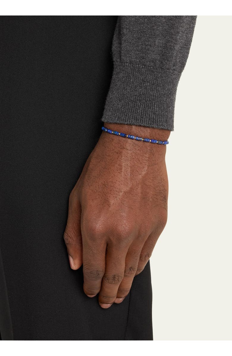 Jan Leslie 18K Gold Lapis Beaded Bracelet, Alternate, color, Blue