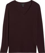 Eileen Fisher V-Neck Long Sleeve T-Shirt