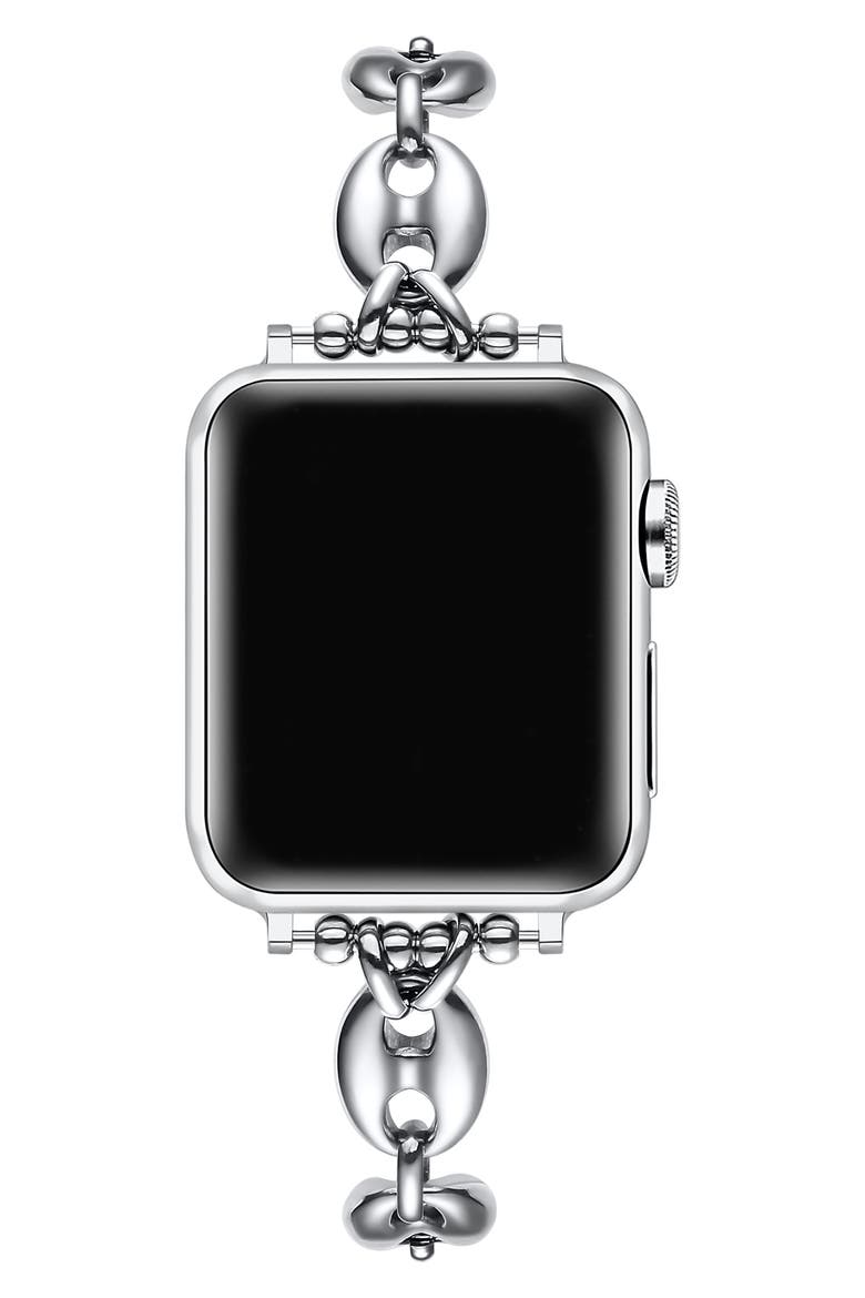 Poppy Apple Watch® Bracelet Watchband, Alternate, color, SILVER