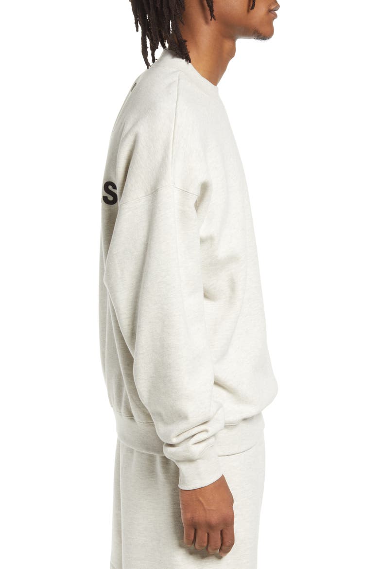 Essentials Cotton Blend Crewneck Sweatshirt, Alternate, color, LIGHT OATMEAL
