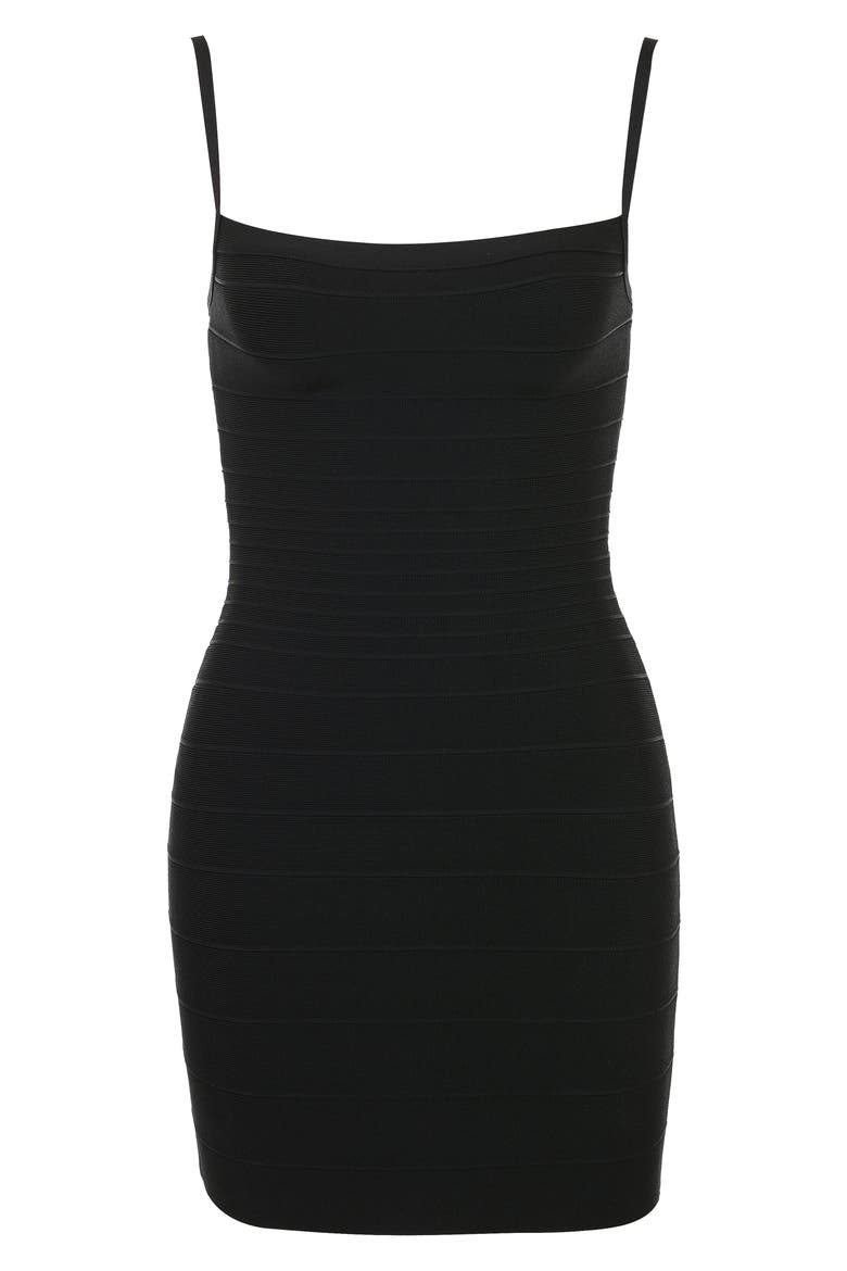 The Body Bandage Minidress, Alternate, color, BLACK