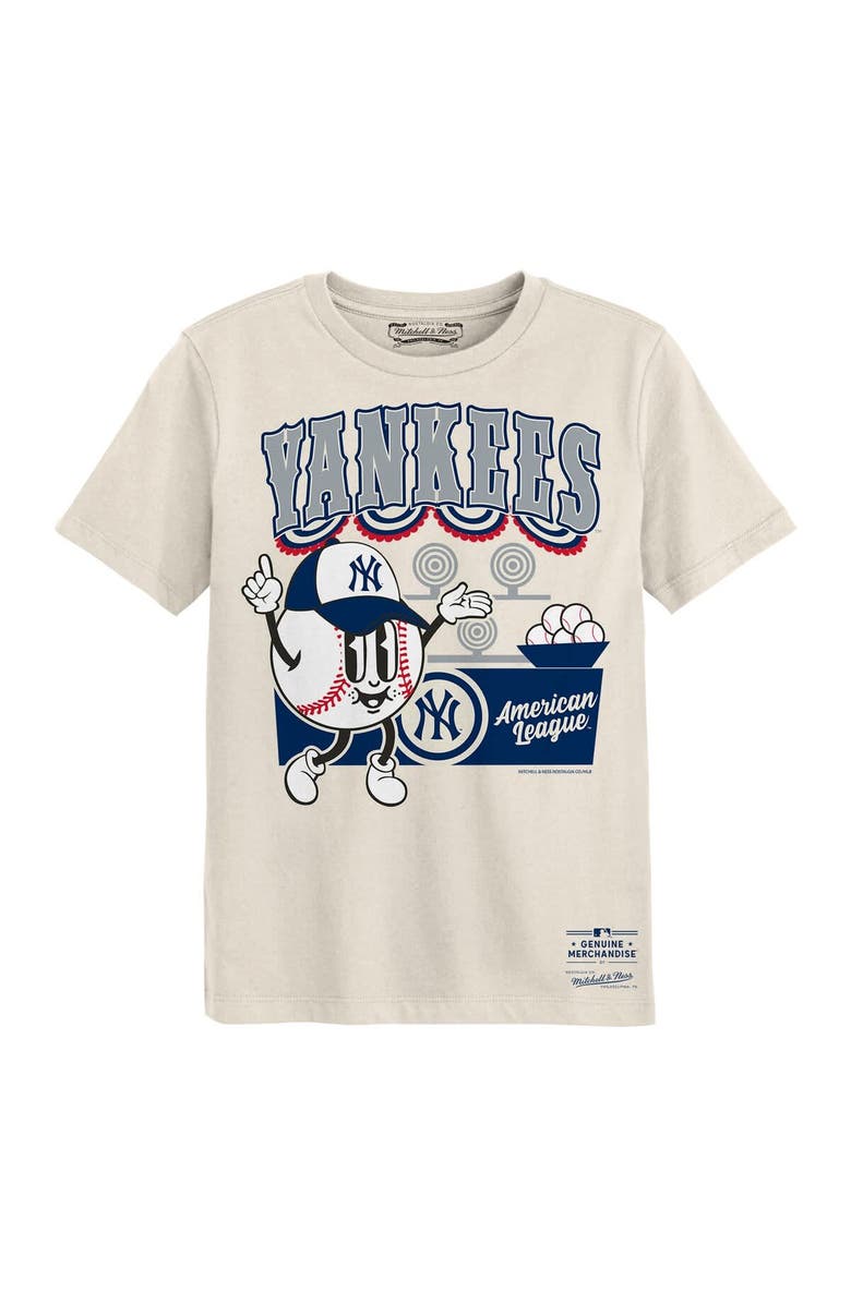 Mitchell & Ness Preschool Mitchell & Ness  Cream New York Yankees Step Back Up T-Shirt, Main, color, Cream