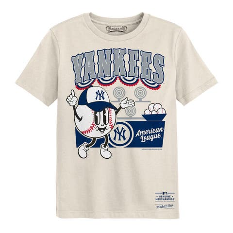 Preschool Mitchell & Ness  Cream New York Yankees Step Back Up T-Shirt
