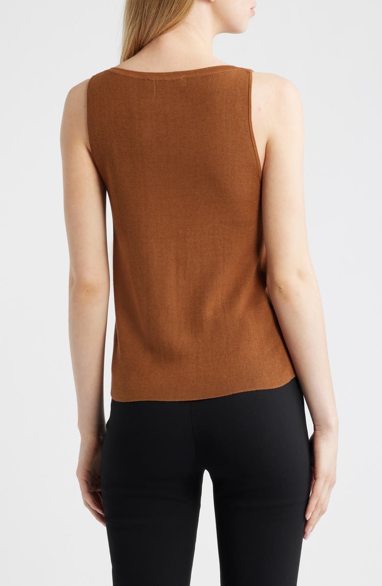 MANGO Suenyo Boat Neck Cotton Blend Top, Alternate, color, Caramel