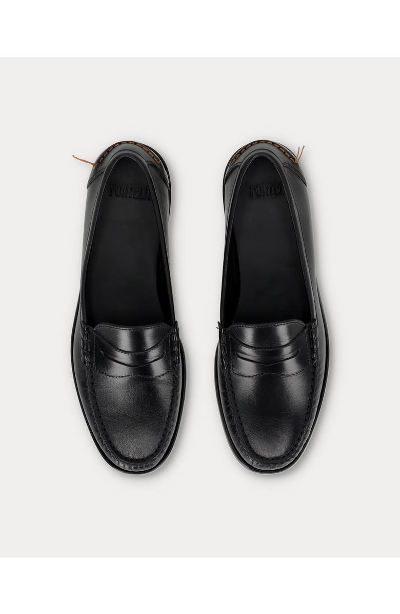 Fortela Valerie Calf Leather Loafer, Alternate, color, Black