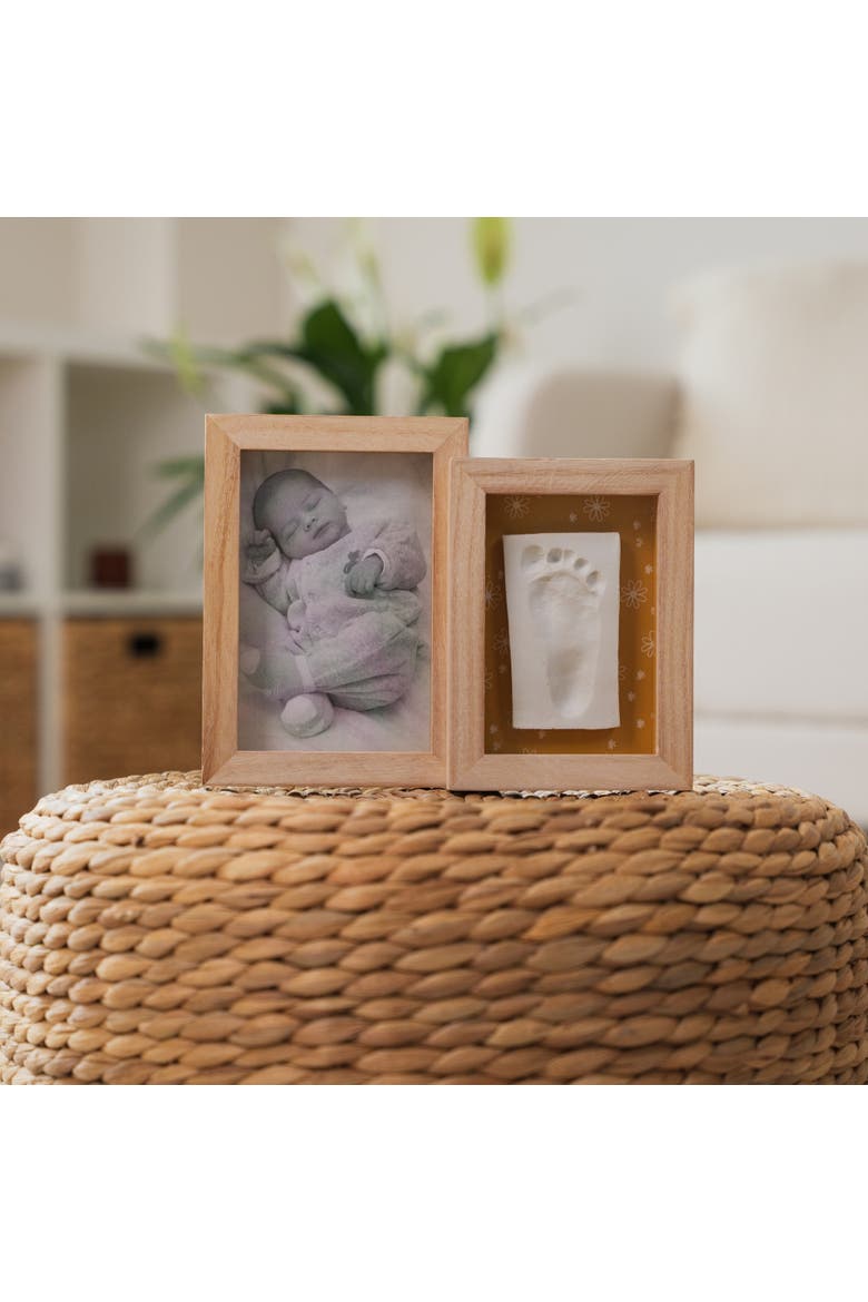 Duo Baby Frame - Baby Handprint & Photo Frame, Keepsake Gift, Alternate, color, Daisy Ochre