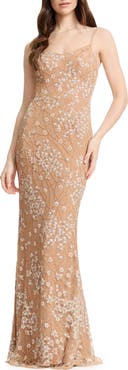 Dress the Population Giovanna Beaded Floral Sheath Gown