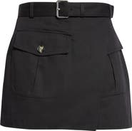 Proenza Schouler Bruni Cotton Drill Wrap Front Shorts