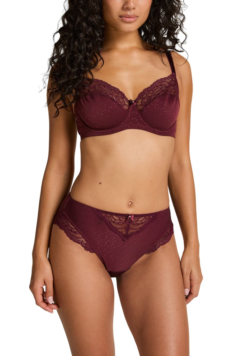 Hunkemöller Sophie High Knickers, Alternate, color, Red