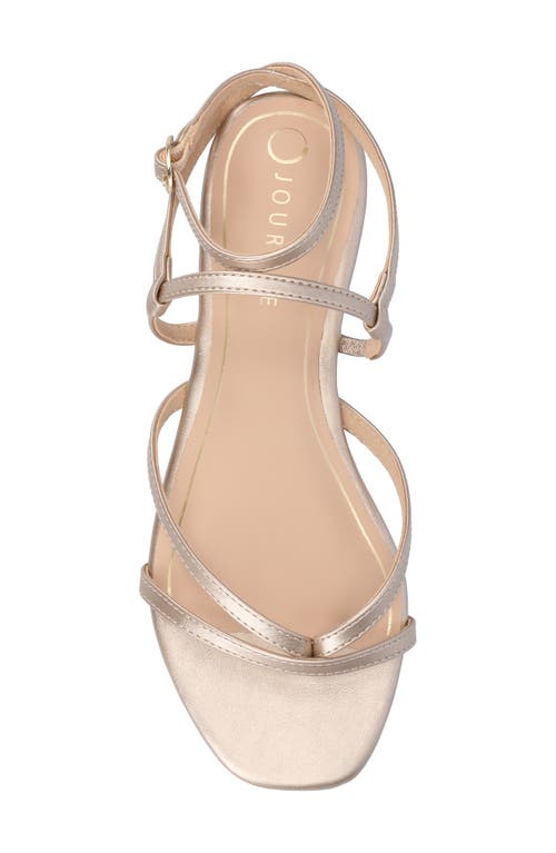 Journee Collection Serissa Ankle Strap Sandal In Champagne