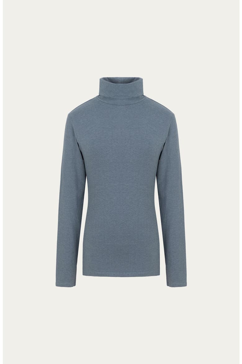 Hemp Essentials Mockneck, Alternate, color, Blue