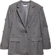 Stella McCartney Embellished Wool Flannel Blazer