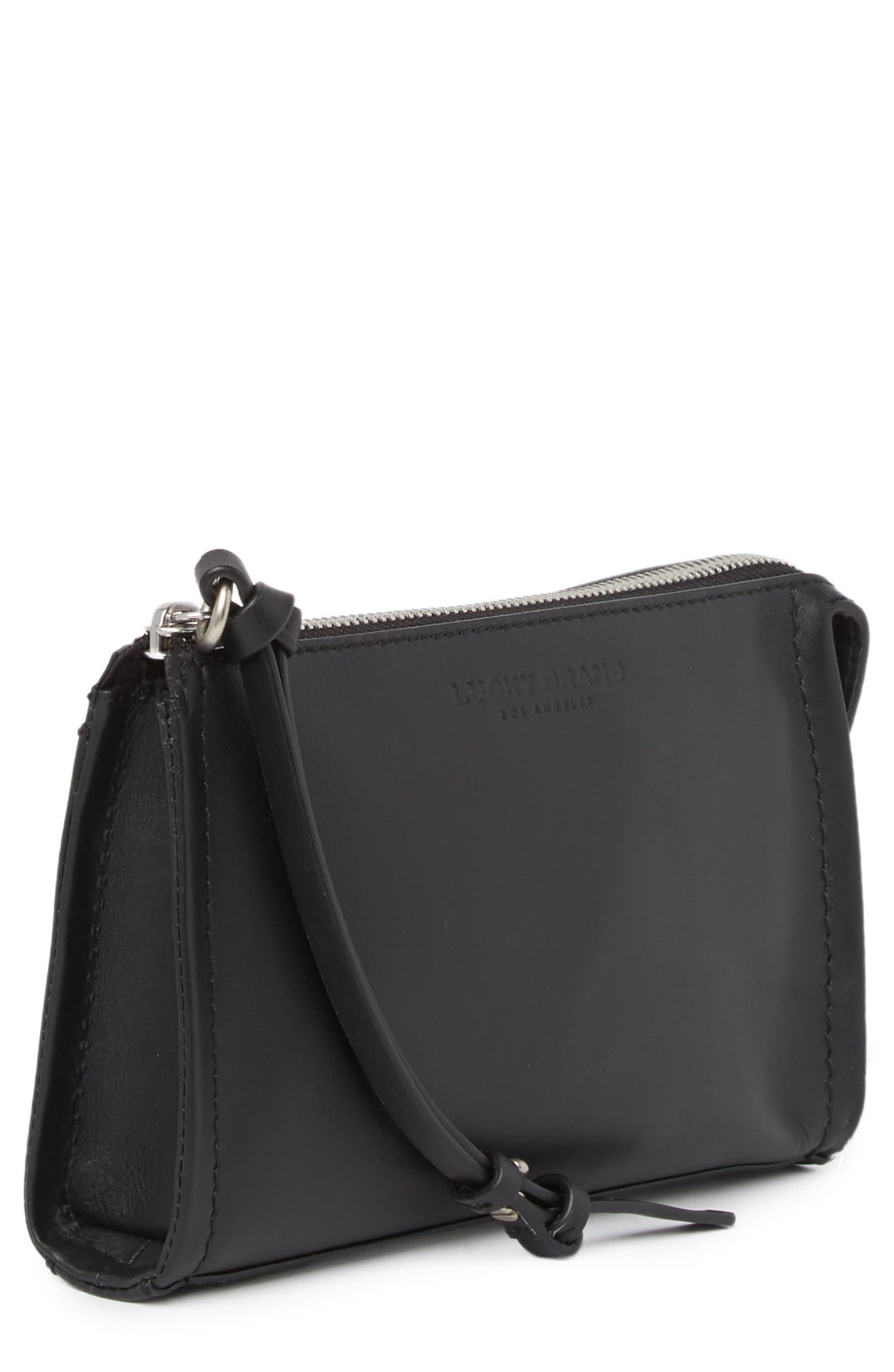 Lucky Brand Soue Leather Wristlet, Alternate, color, 