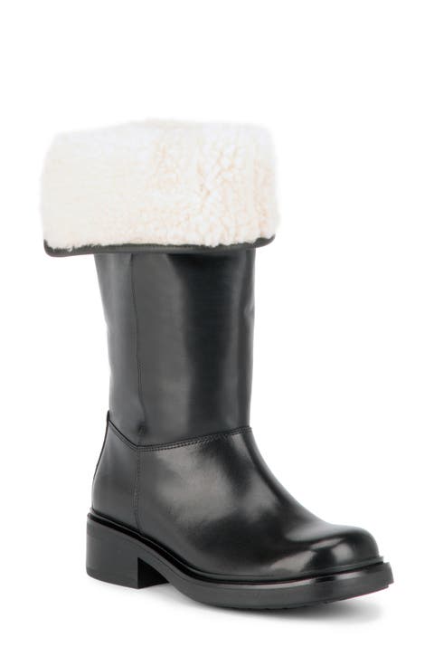Karlie Faux Fur Lined Leather Boot