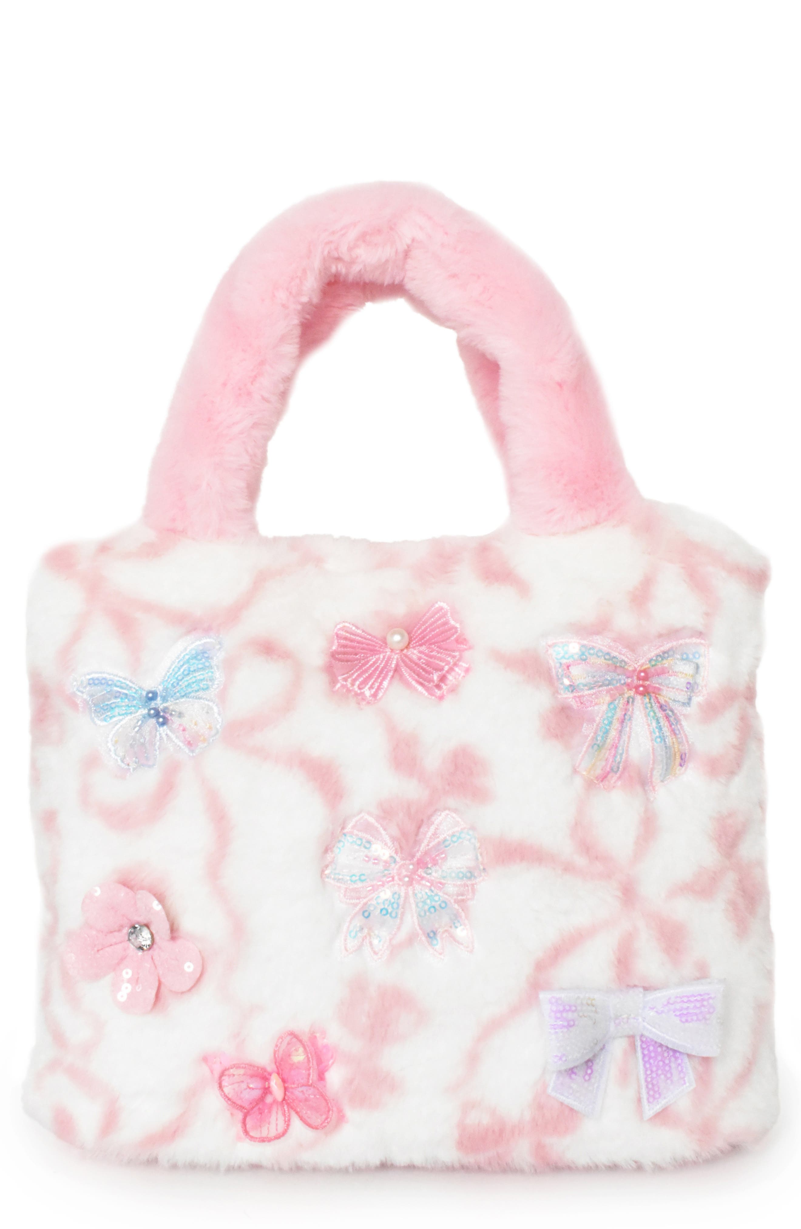 Kids' Bow Faux Fur Mini Tote