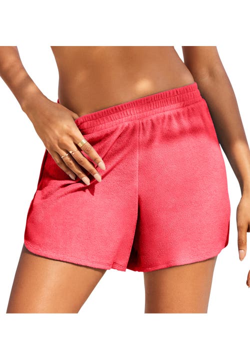Swimsuits For All Baby French Terry Shorts Cover Up In Red