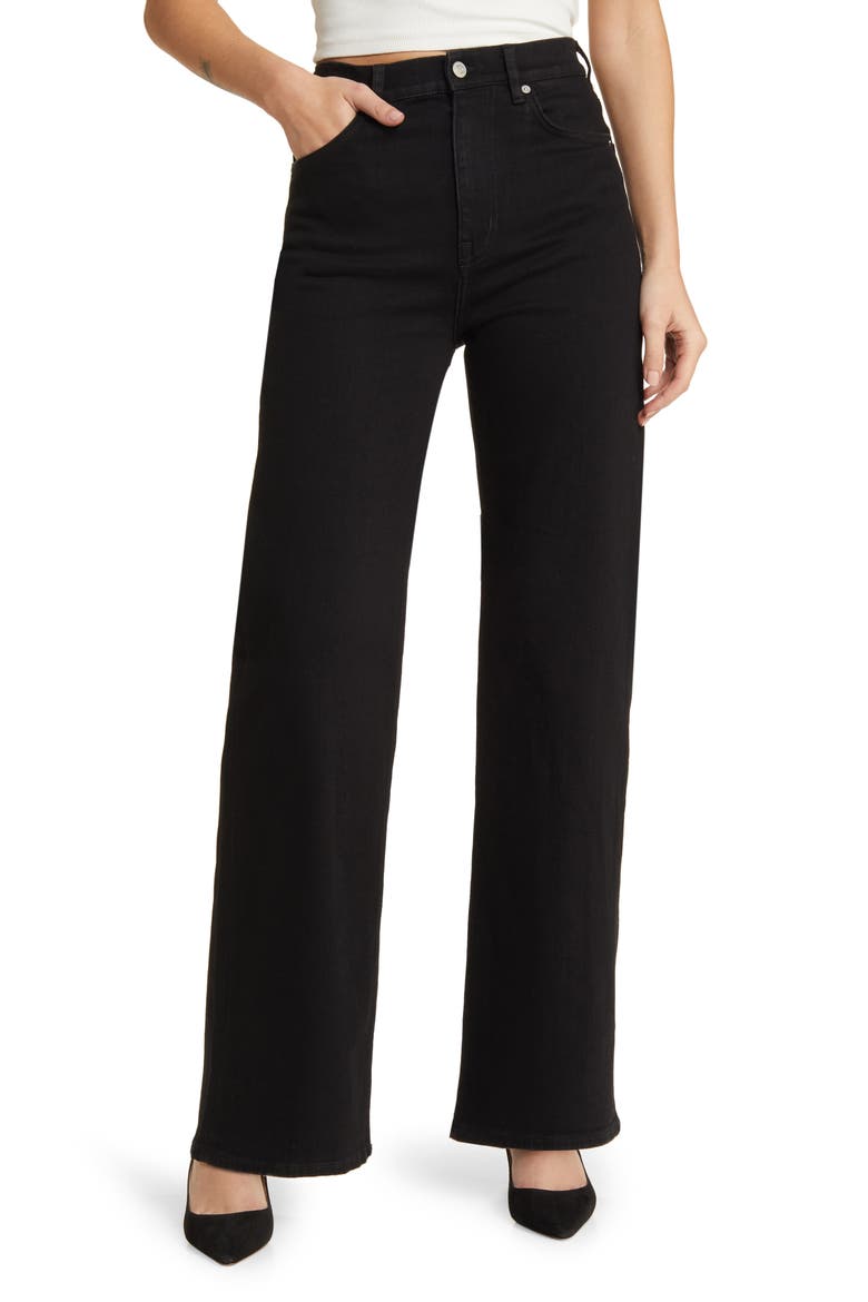 Wide Leg Jeans, Main, color, RINSE BLACK