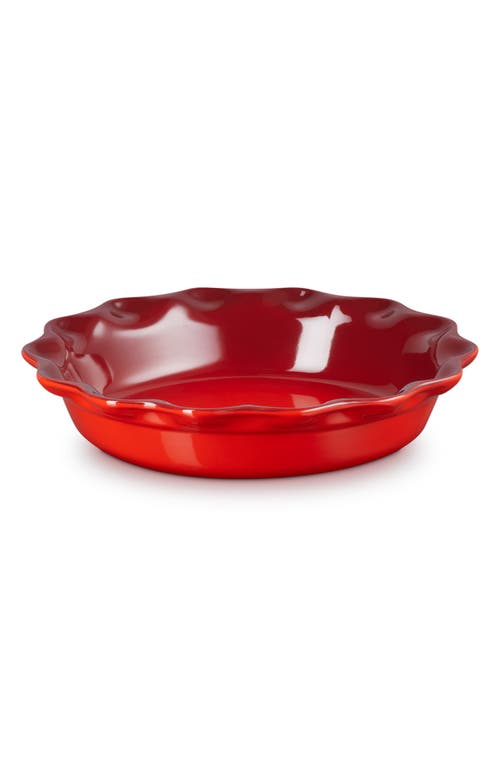 Le Creuset Stoneware Heritage Pie Dish & Fluted Loaf Pan Set In Cerise