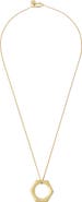 AllSaints Hexagon Pendant Necklace
