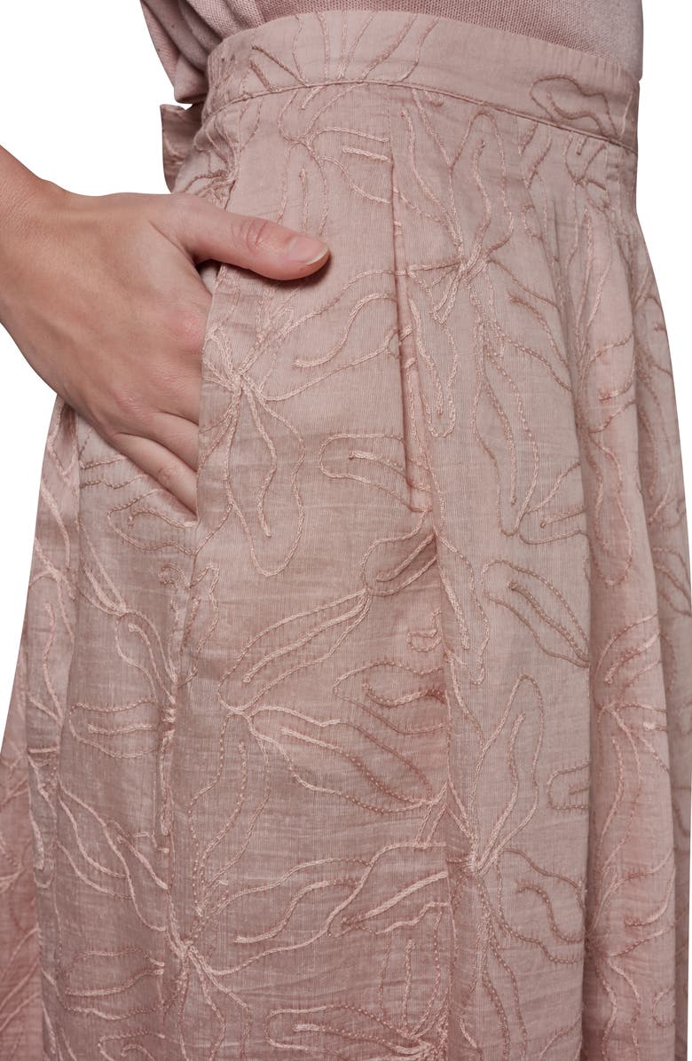 Donna Karan New York Embroidered Skirt, Alternate, color, Snow Petal