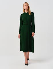 Ghost London Ria Button Down Belted Midi Dress