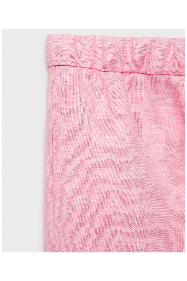 Tie Waist Wide Leg Linen Pants, Alternate, color, LIGHT PINK