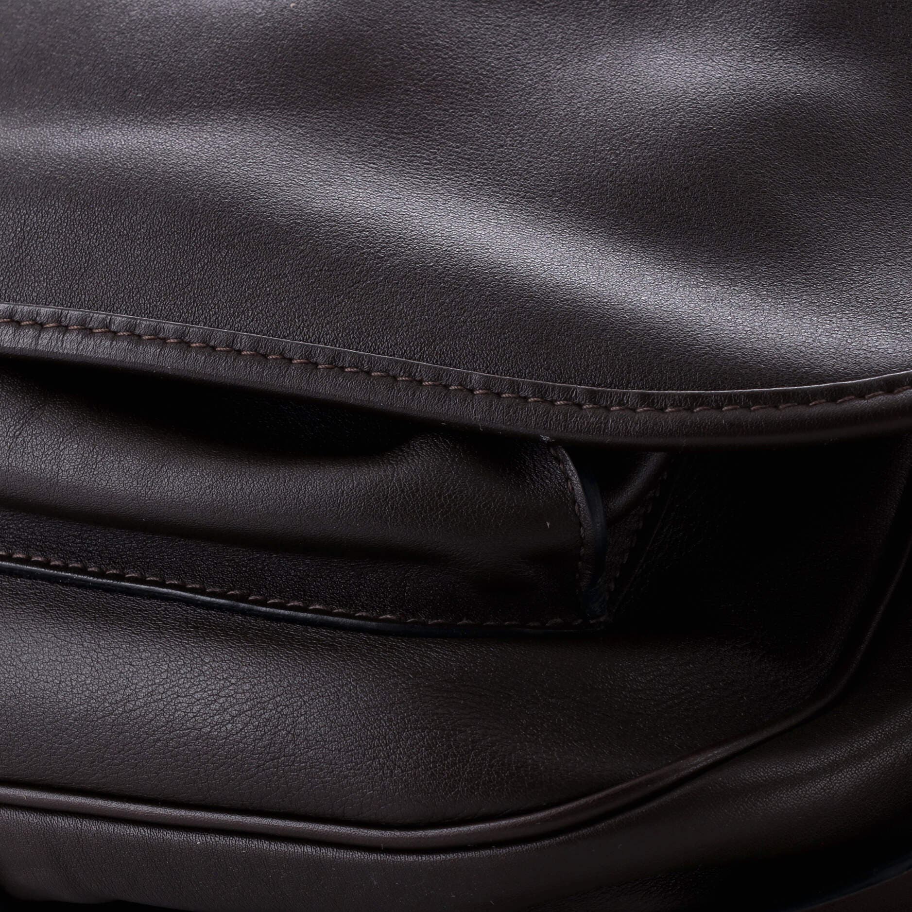 Pre-Owned Hermes Barda Messenger Bag Veau Sikkim 45, Alternate, color, Ebene