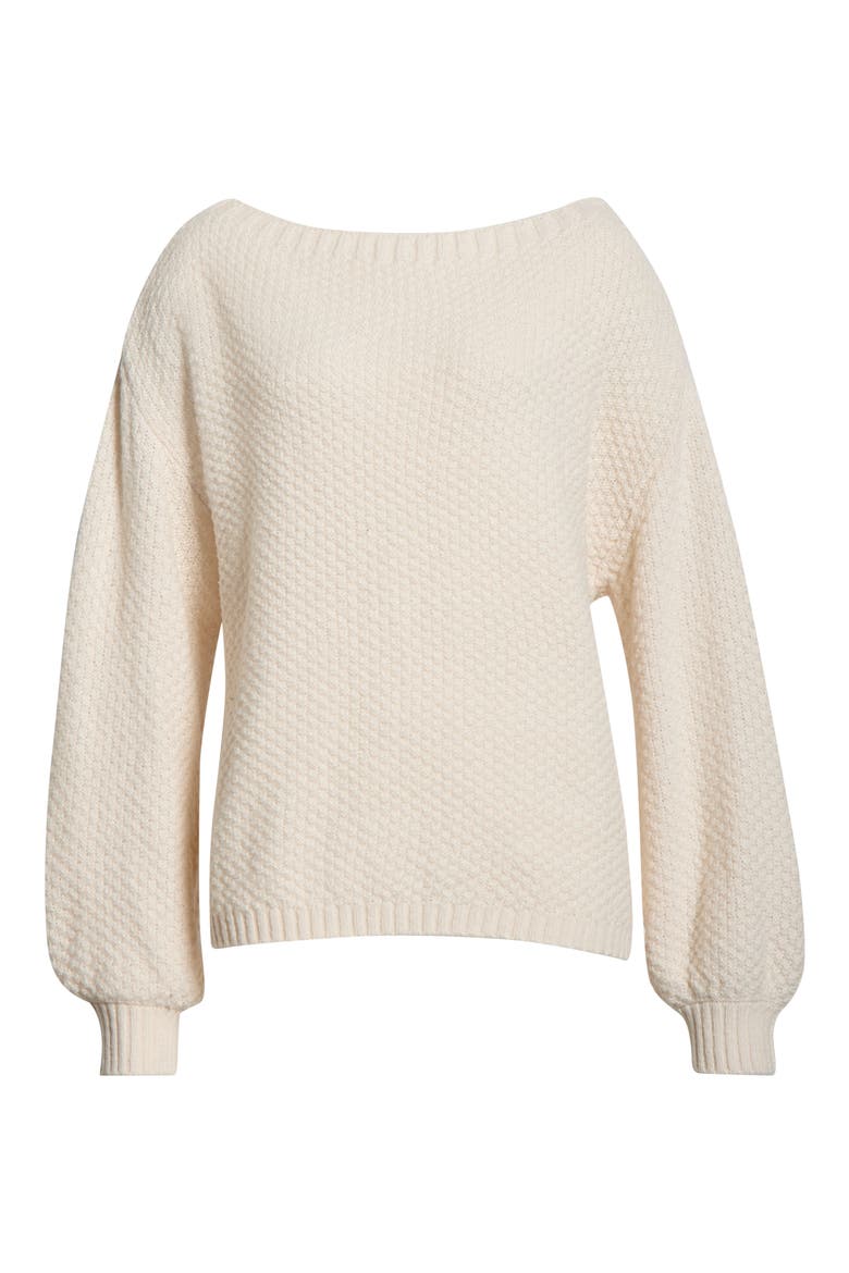 Wren Off the Shoulder Sweater, Alternate, color, IVORY