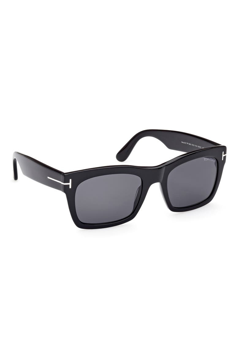 Nico 56mm Square Sunglasses, Alternate, color, SBLK/SMK
