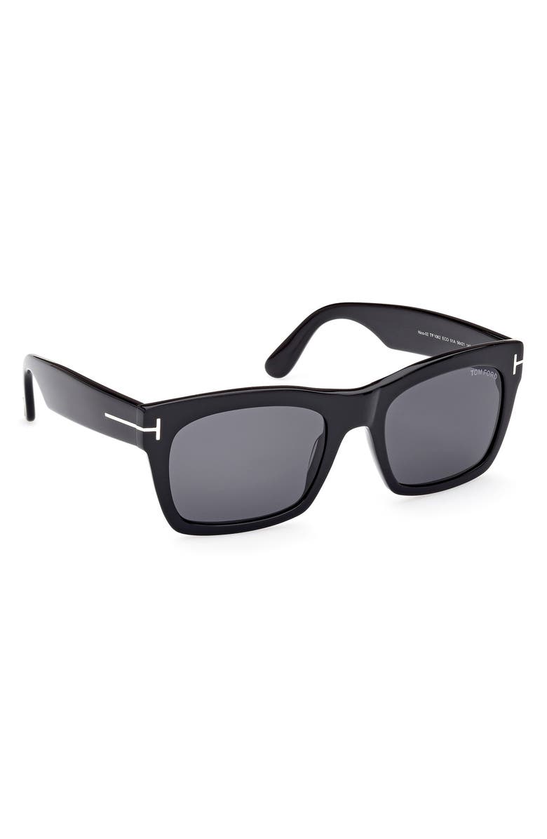 TOM FORD Nico 56mm Square Sunglasses, Alternate, color, Sblk/Smk
