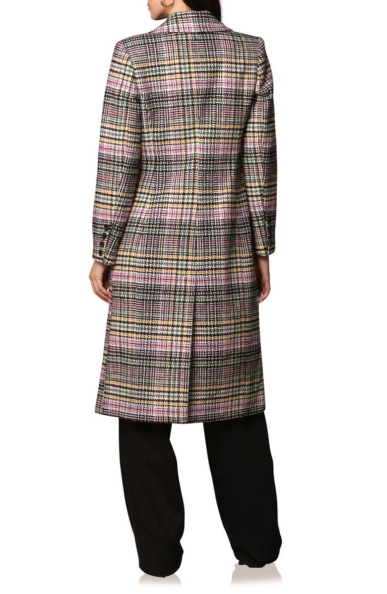 Avec Les Filles Plaid Double Breasted Coat, Alternate, color, 