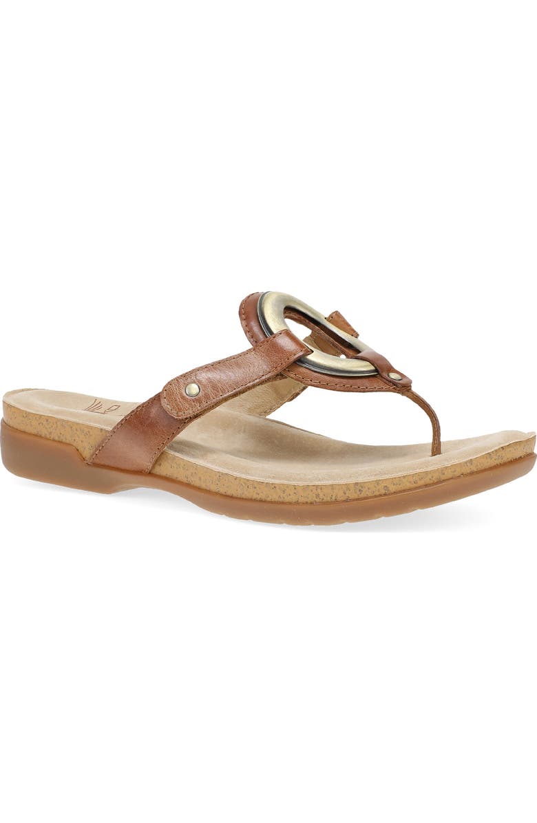 Dansko Rosalia Flip Flop, Main, color, Toffee