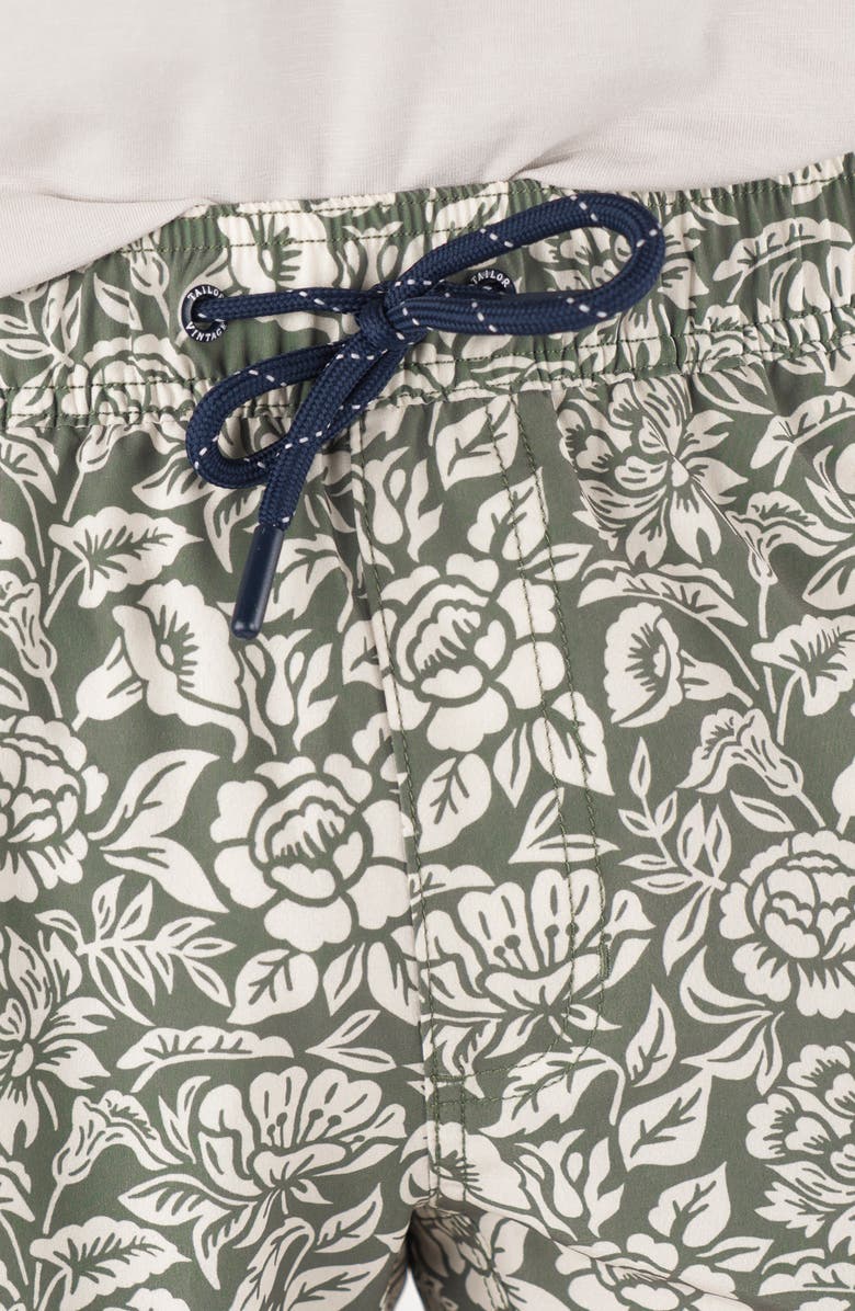 Tailor Vintage Hybrid 4-Way Stretch Swim Shorts, Alternate, color, Laurel Wreath Cabbage Floral