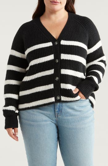 CASLON CASLON® WEEKEND STRIPE CARDIGAN