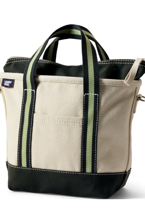 Lands' End Zip Top Canvas Tote Bag In Neutral